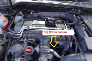 audi a3 yağ filtresi nerede