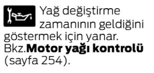 Ford Courier servis uyarı lambası