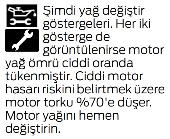 Ford Transit arıza anahtar işareti