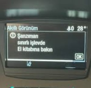 Şanzıman sınırlı işlevde el kitabına bakın