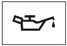 Düşük motor yağı basıncı uyarı işareti